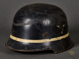 Fire Police Model 1934 Helmet with Luftwaffe Decal