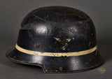Fire Police Model 1934 Helmet with Luftwaffe Decal