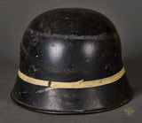 Fire Police Model 1934 Helmet with Luftwaffe Decal