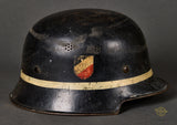 Fire Police Model 1934 Helmet with Luftwaffe Decal