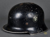 Third Reich Model 1934 Fire Police Double Decal Helmet