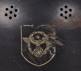 Third Reich Model 1934 Fire Police Double Decal Helmet