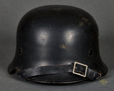 Third Reich Model 1934 Civic Fire Police Double Decal Helmet