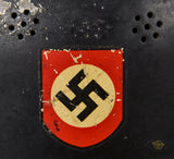 Third Reich Fire Police Model 1934 Double Decal Helmet