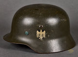 WWII German Army Model 1935 Single Decal Reissue Helmet