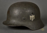 WWII German Army Model 1935 Single Decal Helmet