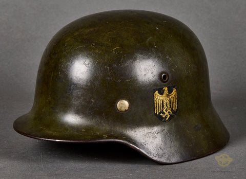 WWII German Army Model 1935 Double Decal Helmet