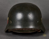 WWII German Army Model 1935 Double Decal Reissue Helmet