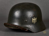 WWII German Army Model 1935 Double Decal Reissue Helmet