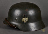 WWII German Army Model 1935 Double Decal Reissue Helmet