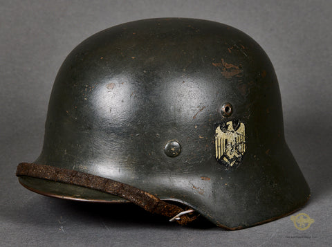 WWII German Army Model 1935 Double Decal Helmet