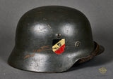 WWII German Army Model 1935 Double Decal Helmet