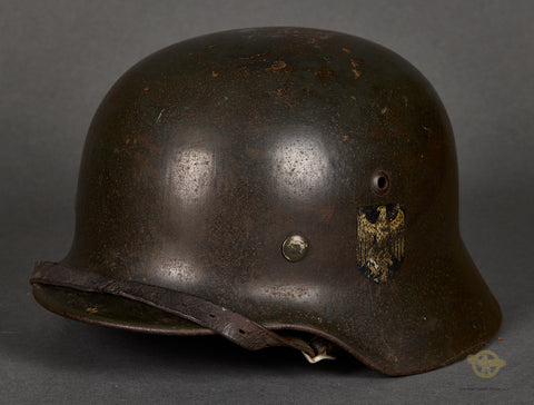 WWII German Army Model 1935 Double Decal Helmet