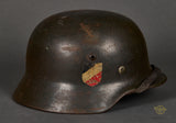 WWII German Army Model 1935 Double Decal Helmet