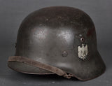 WWII German Army Model 1935 Double Decal Helmet