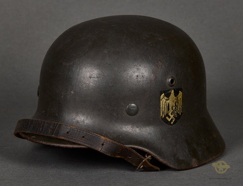 WWII German Army Model 1935 Single Decal Reissue Helmet