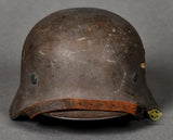 WWII German Luftwaffe Model 1935 FACTORY ORIGINAL Single Decal Helmet