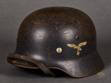 WWII German Luftwaffe Model 1935 Double Decal Helmet
