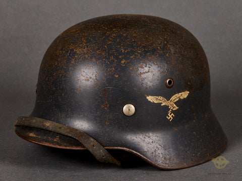 WWII German Luftwaffe Model 1935 Double Decal Helmet
