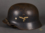 WWII German Luftwaffe Model 1935 Double Decal Helmet
