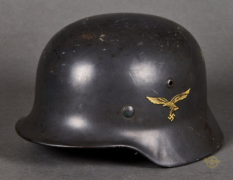 WWII German Luftwaffe Model 1935 Double Decal Helmet