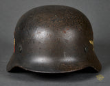 WWII German Luftwaffe Model 1935 Double Decal Helmet