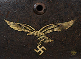 WWII German Luftwaffe Model 1935 Double Decal Helmet