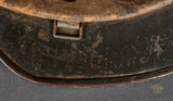 WWII German Army Model 1940 Single Decal Helmet with Battle Damage