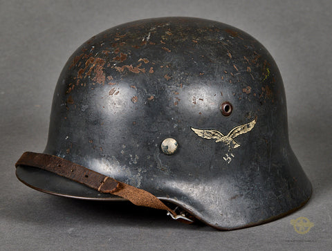 WWII German Model 1935 Luftwaffe Ex-Double Decal Helmet