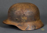 WWII German Army DAK Model 1940 Camouflage Helmet