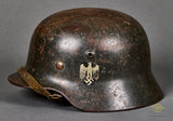 WWII German Army Model 1940 Single Decal Combat Helmet