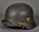 WWII German Army Model 1935 Single Decal Reissue Helmet