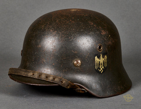 WWII German Army Model 1940 Single Decal Combat Helmet