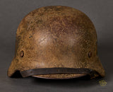 WWII German Army Three Color Camouflage Helmet