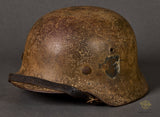 WWII German Army Three Color Camouflage Helmet