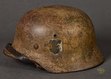 WWII German Army Three Color Camouflage Helmet