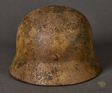 WWII German Army Three Color Camouflage Helmet