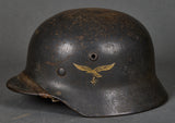WWII German Luftwaffe Model 1940 Single Decal Helmet
