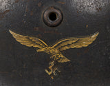 WWII German Luftwaffe Model 1940 Single Decal Helmet