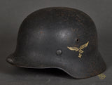 WWII German Luftwaffe Model 1940 Single Decal Combat Helmet