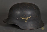 WWII German Luftwaffe Model 1940 Single Decal Combat Helmet