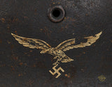WWII German Luftwaffe Model 1940 Single Decal Combat Helmet