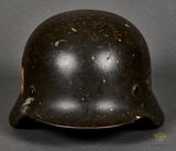 WWII German Model 1940 Police Double Decal Combat Helmet