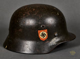 WWII German Model 1940 Police Double Decal Combat Helmet