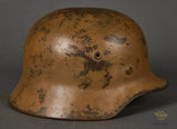 WWII German Army DAK Camouflage Helmet