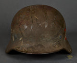 WWII German Waffen SS Model 1940 Double Decal Helmet by Quist