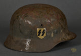 WWII German Waffen SS Model 1940 Double Decal Helmet by Quist