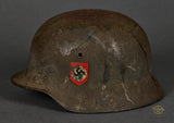 WWII German Waffen SS Model 1940 Double Decal Helmet by Quist