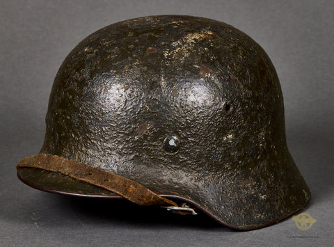 WWII German Army Model 1940 Sawdust Camo Combat Helmet