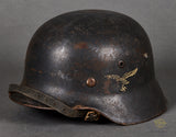WWII German Luftwaffe Model 1940 Single Decal Helmet
